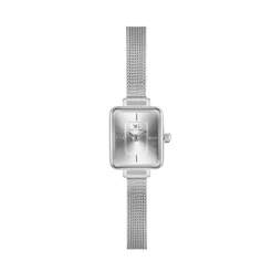 Relógio Feminino Saint Germain Quadrado Prata Square Mini Harlem Full Silver