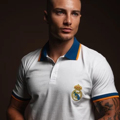 Camisa Real Madrid Polo Branca Masculina Oficial
