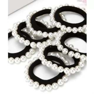 Kit 30 unidades Elástico amarrador de cabelo Com Pérolas branco acessorios xuxinha para cabelo 30 unidades mania em Oferta na Shopee