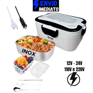 Marmita Elétrica Veicular Tomada Bivolt 110V/220V E 12V/24V Marmita Térmica Para Comida em Oferta na Shopee