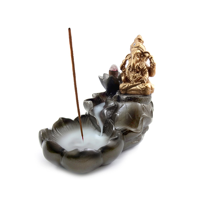 Incensário Cascata Ganesha 13 x 15 cm + 5 Incensos