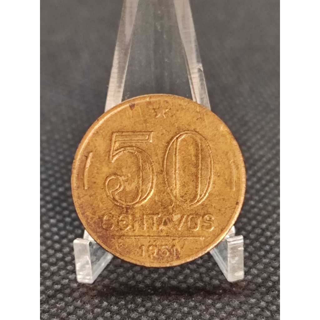 Moeda 50 centavos ano 1951