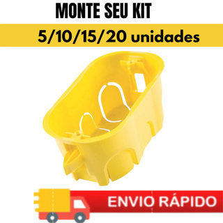 Caixas de Embutir Drywall 4x2 Amarela 5 10 15 20 Unidades em Oferta na Shopee