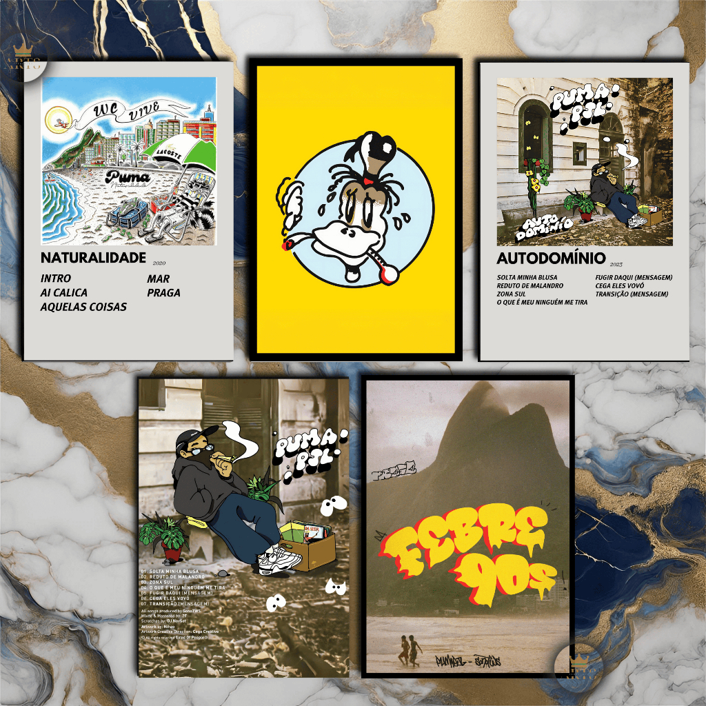 Quadro Decorativo Placas pumapjl Quadro Discografia Album em MDF 30x20cm Full HD em Oferta na Shopee