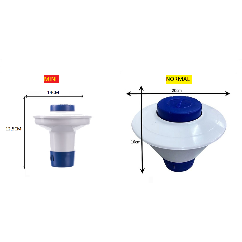 Kit com 20 Pastilhas de Cloro Hidroazul (10g) e Mini Clorador Flutuante Pooltec