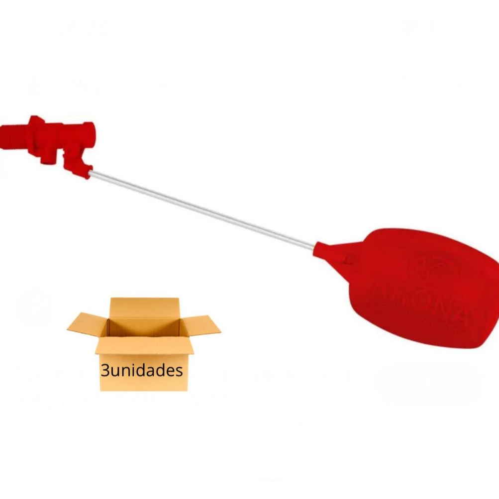 Kit 3unidades Torneira boia caixa dágua Krona universal 1/2 e 3/4 haste de aluminio