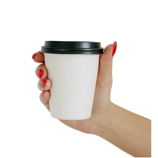 COPO DE CERÂMICA COM TAMPA DE SILICONE 300ML