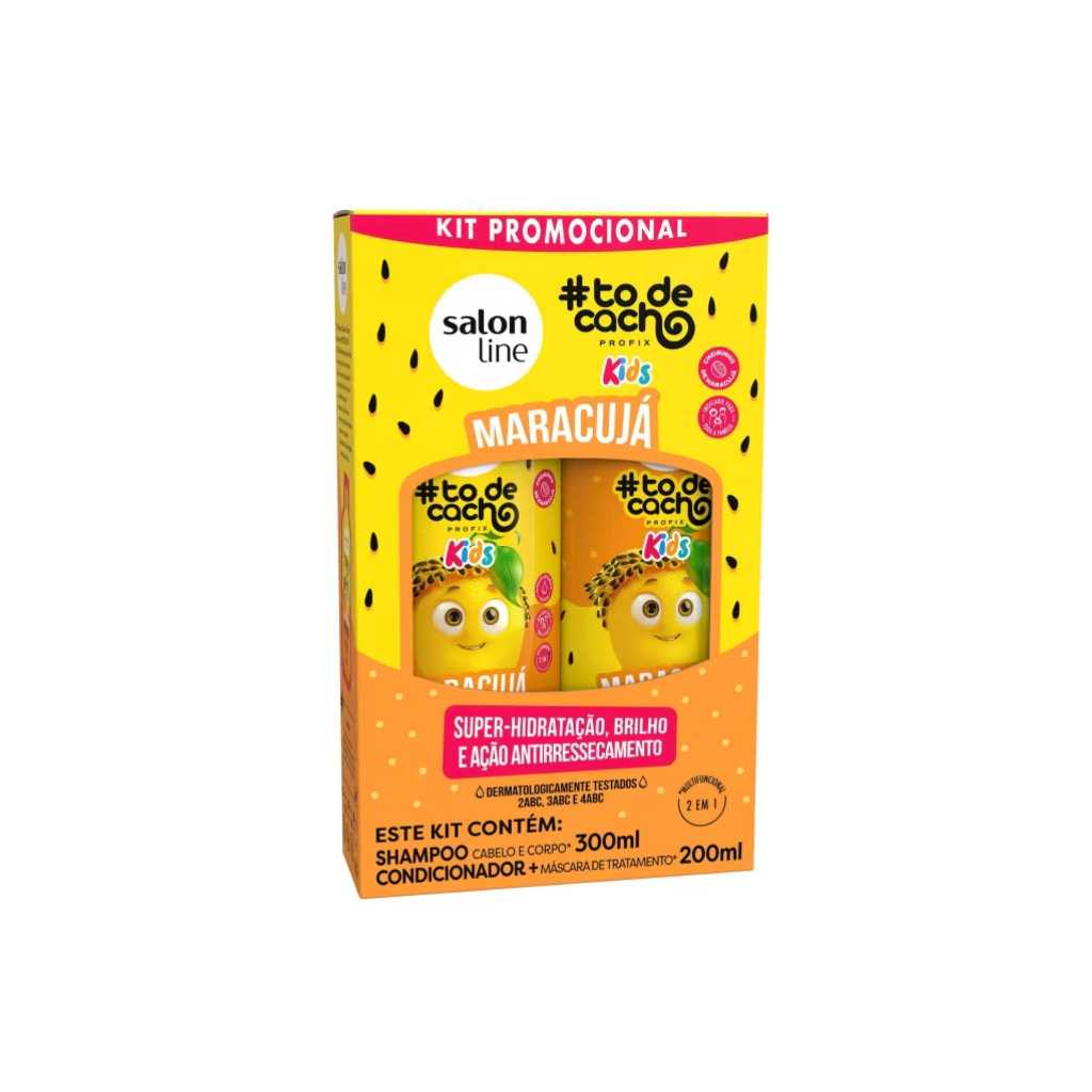 Kit Shampoo e Condicionador Maracujá #todecacho Kids Frutas - SALON LINE