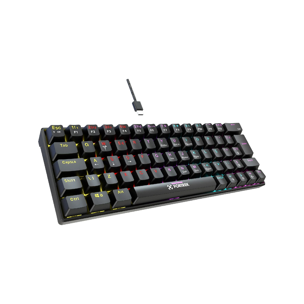 Teclado Mecânico Gamer Gravity 65 Compact Fortrek Rgb Rainbow