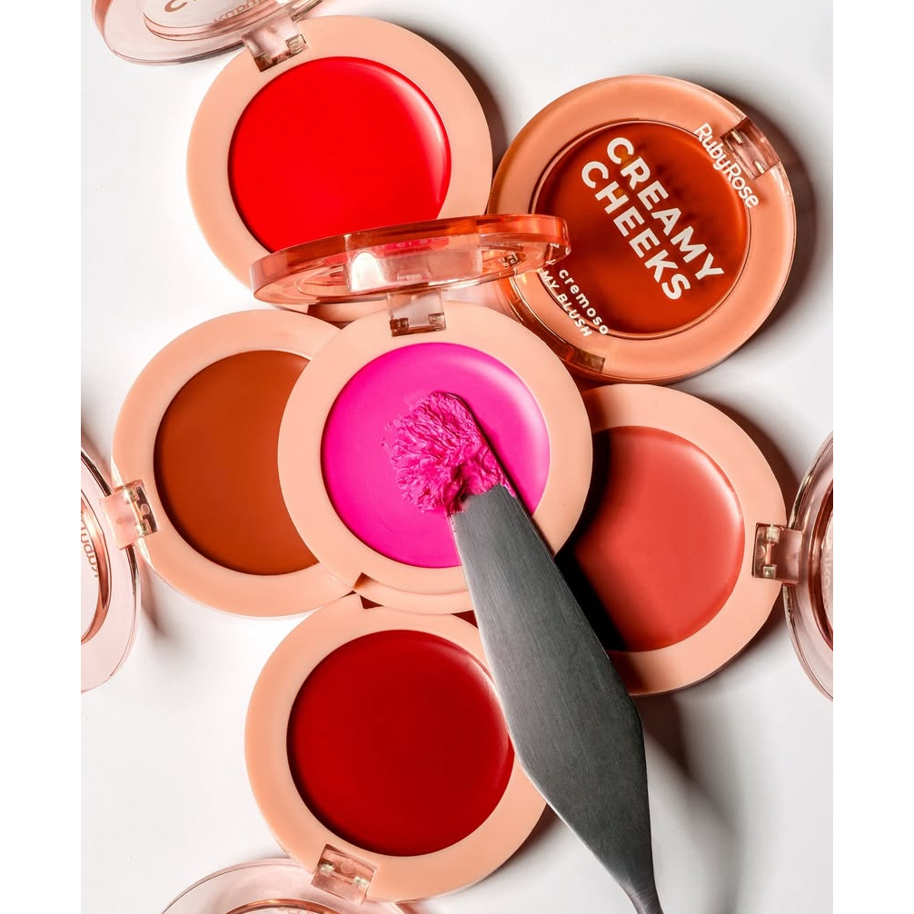 Blush Cremoso Facial Creamy Cheeks Ruby Rose 5,5g - HBM022