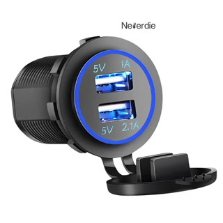 Tomada Carregador Usb Veicular Carro 2 Saídas 1.0a E 2.1a