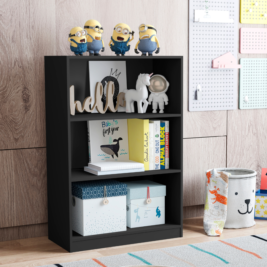 ENVIO FULL Estante Organizador Livreiro Multiuso Prateleira  Para Sala  Quarto Escritório Star Preto