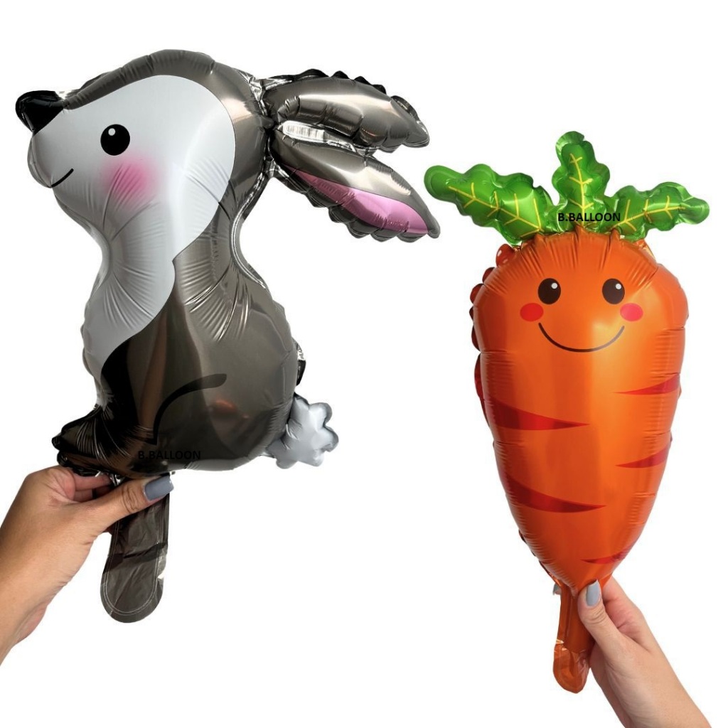 10 Mini Balão Pascoa Coelho Cenoura 35cm Decoração Cesta C90813 em Oferta na Shopee