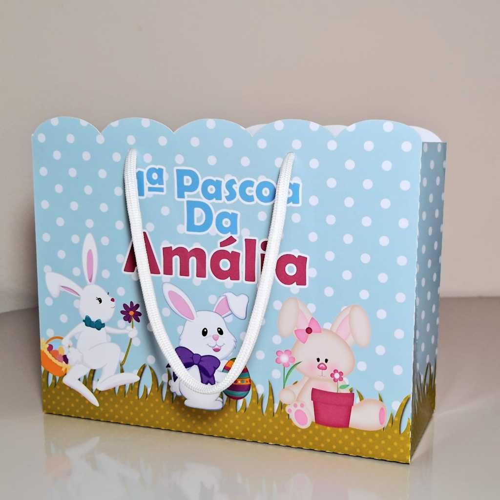 Sacolinha Surpresa Páscoa Mesversário 2 - Personalizados - Lembrancinhas - Festa Infantil - Aniversário / PEGUE E MONTE