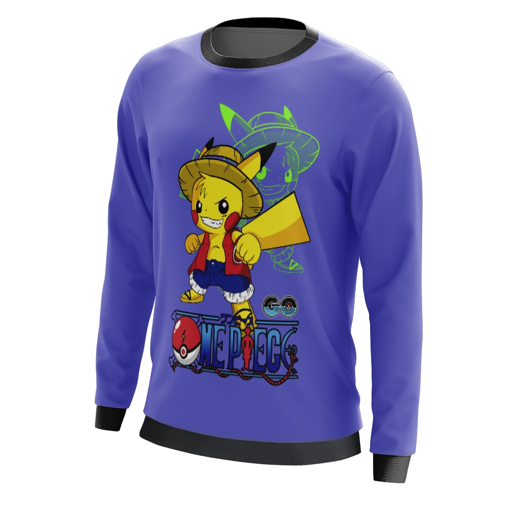 Blusa de Moletom Sublimado Gola Infantil Careca Anime