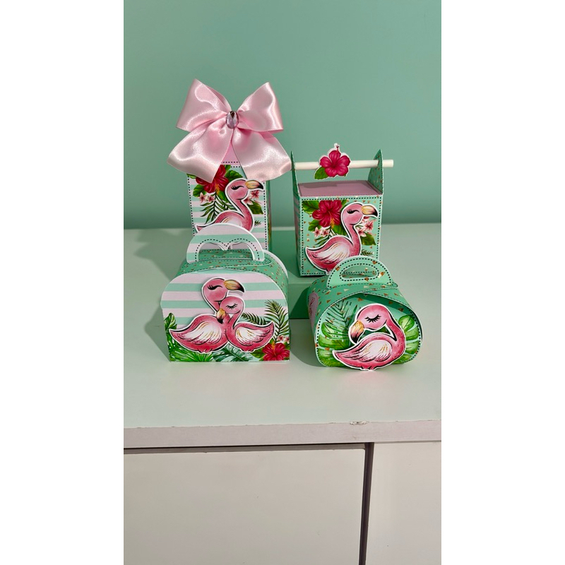 Kit decoração Festa tropical / Festa flamingo / Personalizados flamingo