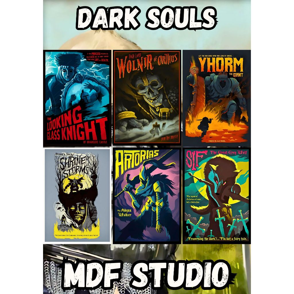 Placas Quadros Decorativos - Posters EM MDF Exclusivos de Dark Souls