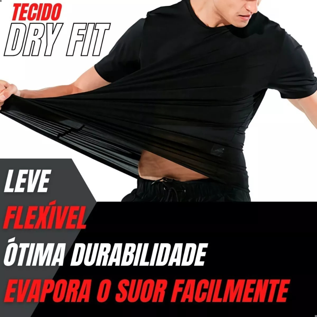 Camiseta Masculina Esportiva Dryfit Academia Manga Curta