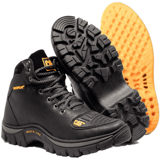 Coturno Bota Caterpillar Impermeável Couro Legitimo CAT Original + Palmilha em Gel em Oferta na Shopee