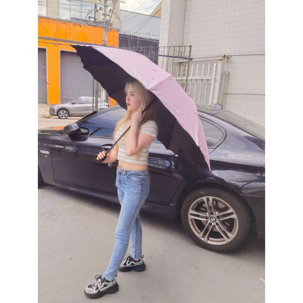 Guarda-chuva duplo de proteção solar borboleta de renda 10 ossos