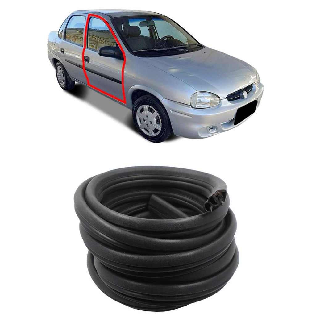 Borracha Porta Corsa Classic Sedan Corsa Hatch 1995 A 2012 em Oferta na Shopee