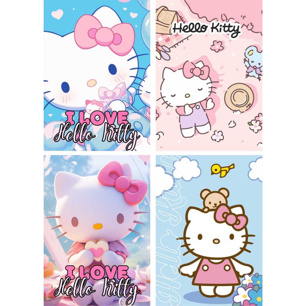 Kit Adesivos para Personalizar a frente do cadernoHello Kitty 12 Adesivos em Oferta na Shopee