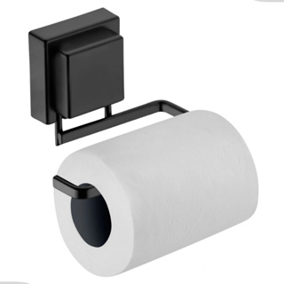 Suporte Porta Papel Higienico Papeleira Banheiro Com Ventosa Sem Furo Preto Fosco Future em Oferta na Shopee