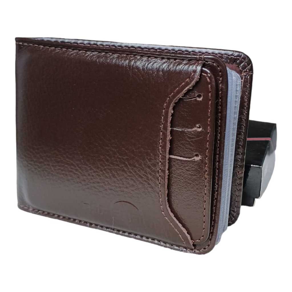 Carteira de Couro Masculina Legítimo Completo Com Porta Cartão e Porta Moedas