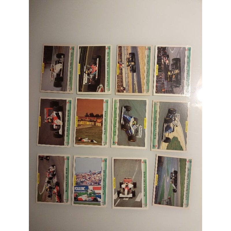 Lote 12 cards  importados Ayrton Senna 1994 PMC Lotus Mc Laren Toleman Williams F1