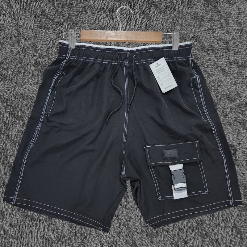 Bermuda Cargo Masculino Streetwear Short Tactel Elastano Casual Premium com 3 bolsos