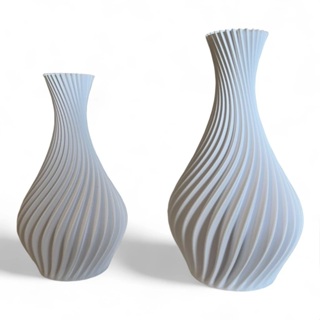 Kit 2 Vasos Decorativos em Espiral Impressão 3D em Oferta na Shopee