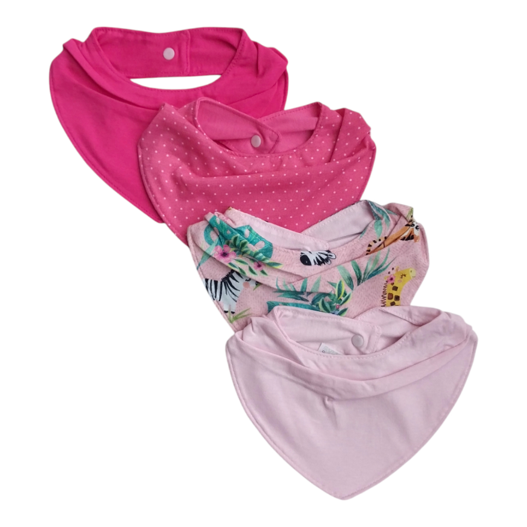 Kit Babador Bebê Bandana Impermeável (não molha o bebê) Kit Laços Turbante bebê