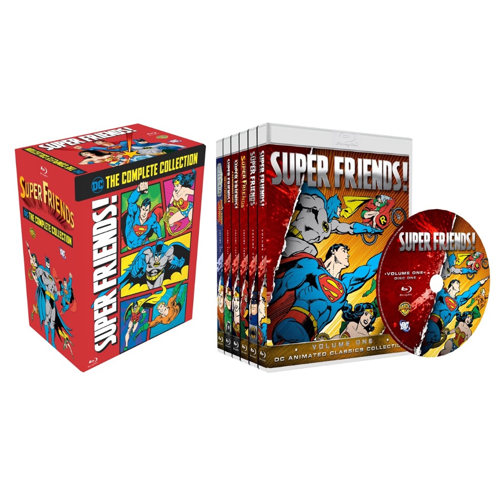 BLU-RAY BOX DESENHO OS SUPER AMIGOS - SUPER FRIENDS - CLÁSSICO DOS ANOS 70/80 COMPLETO EM BLURAY.