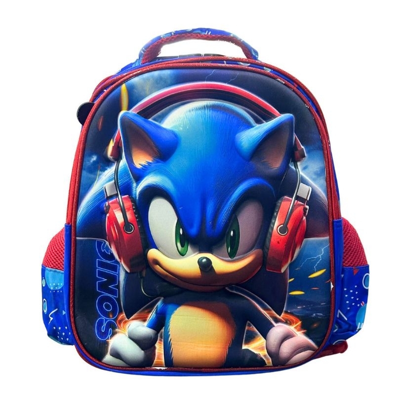 Imagem mochila sonic novo filme menino melhor presente de 2025 seu campeão merece essa mochila linda filme novo agora na escola