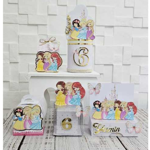 kit 20 caixinhas lembrancinhas personalizadas- Princesas Cute(fazemos qualquer tema)