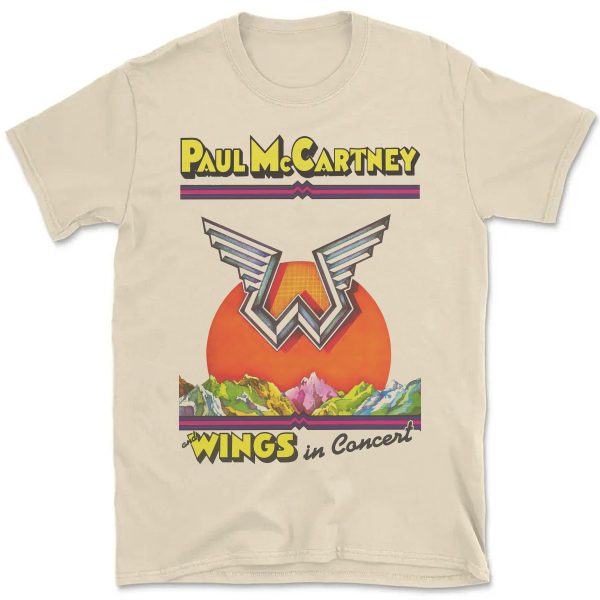 Camiseta Vintage Unissex Paul McCartney And The Wings Poster A325 em Oferta na Shopee