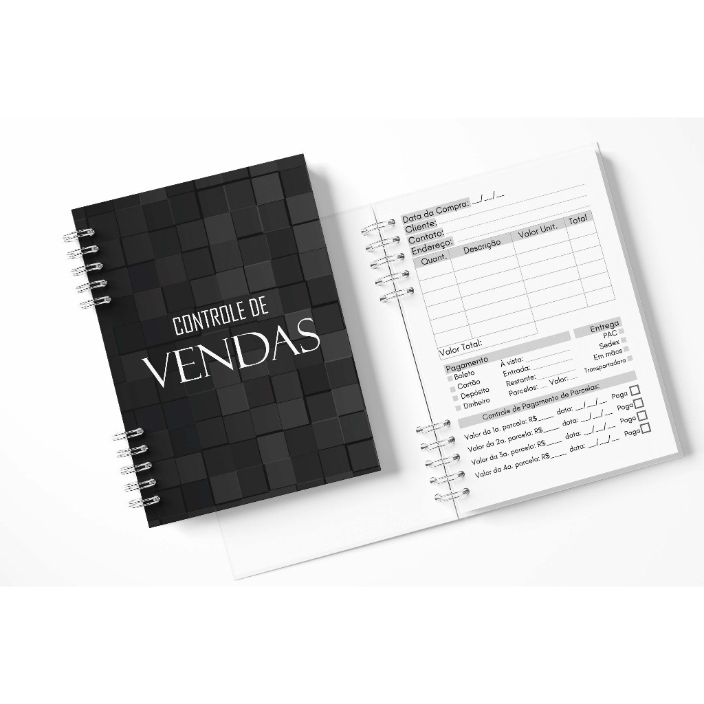 Caderno de Controle de Vendas a Prazo, vendas parceladas, Fiado (ref0087) em Oferta na Shopee