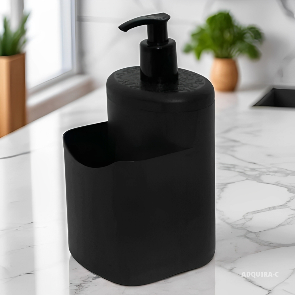 Porta Detergente Dispenser com Suporte para Esponja 500ml