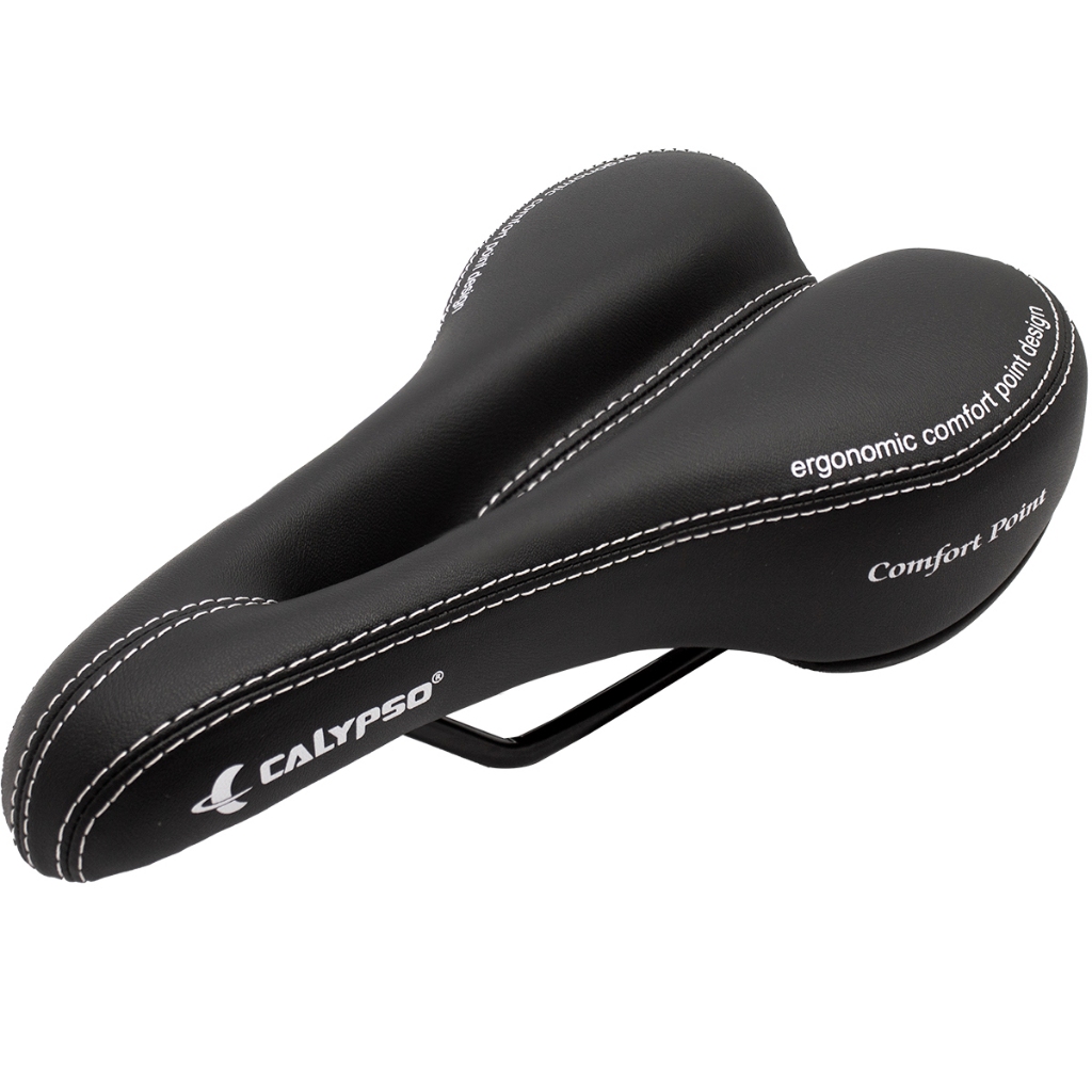 Banco Selim Bike Calypso Comfort Point Conforto Lazer 260x158mm Preto