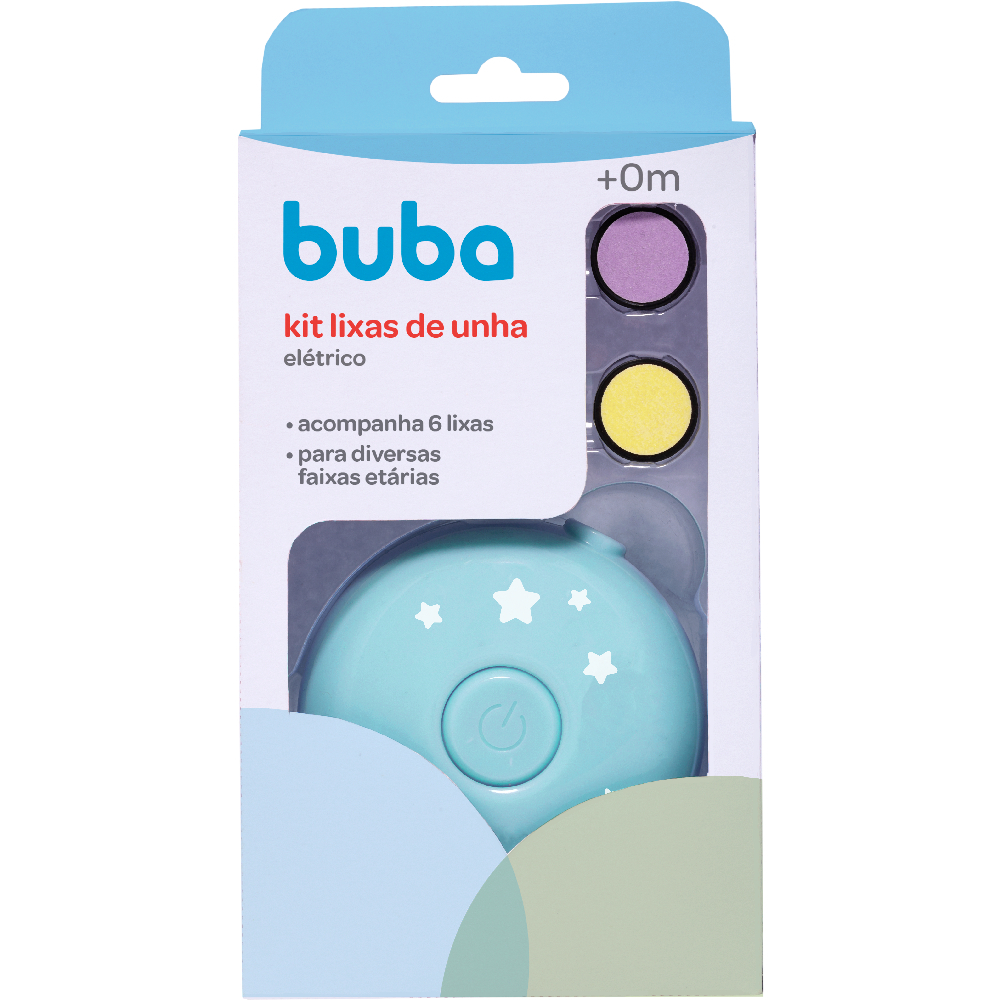 Kit Lixa de Unhas Elétrico para Bebê com 6 Lixas - Buba
