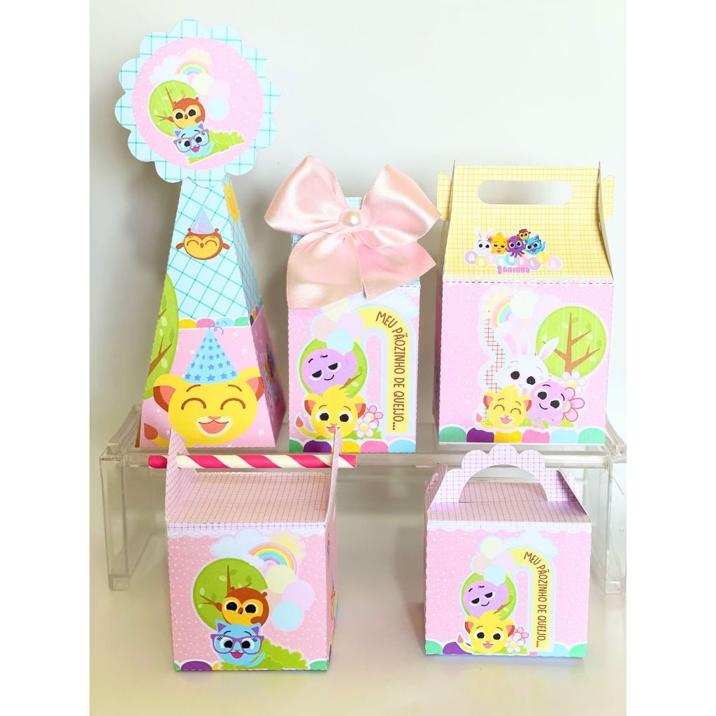 KIT FESTA  BOLOFOFO Personalizado  pegue e Monte Lembrancinhas - Aniversário - Caixinha Personalizadas - papelaria p