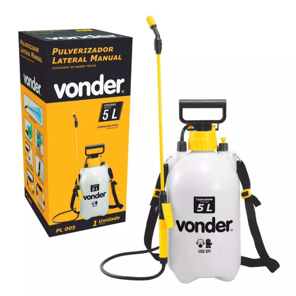 Pulverizador Manual De Compressão Prévia 5 Litros - Vonder em Oferta na Shopee