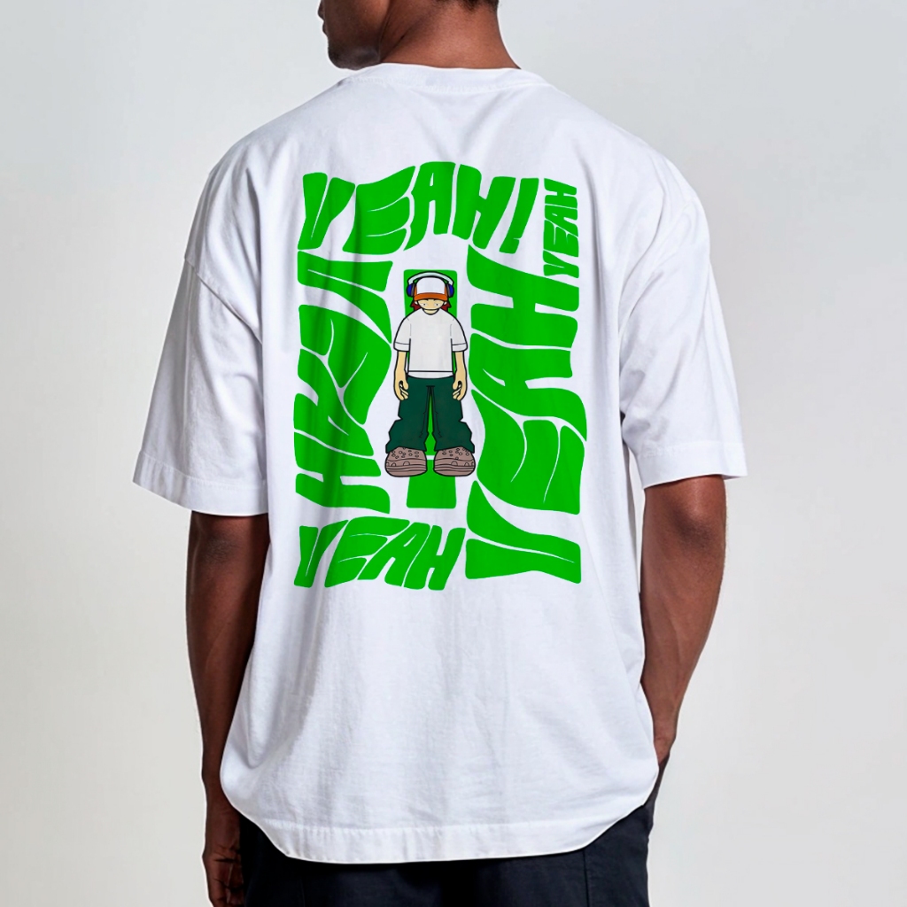 Camiseta Oversized Streetwear Estampada Hip-Hop Anjo Streetwear Algodão Personagem REF 2606 Home Custom