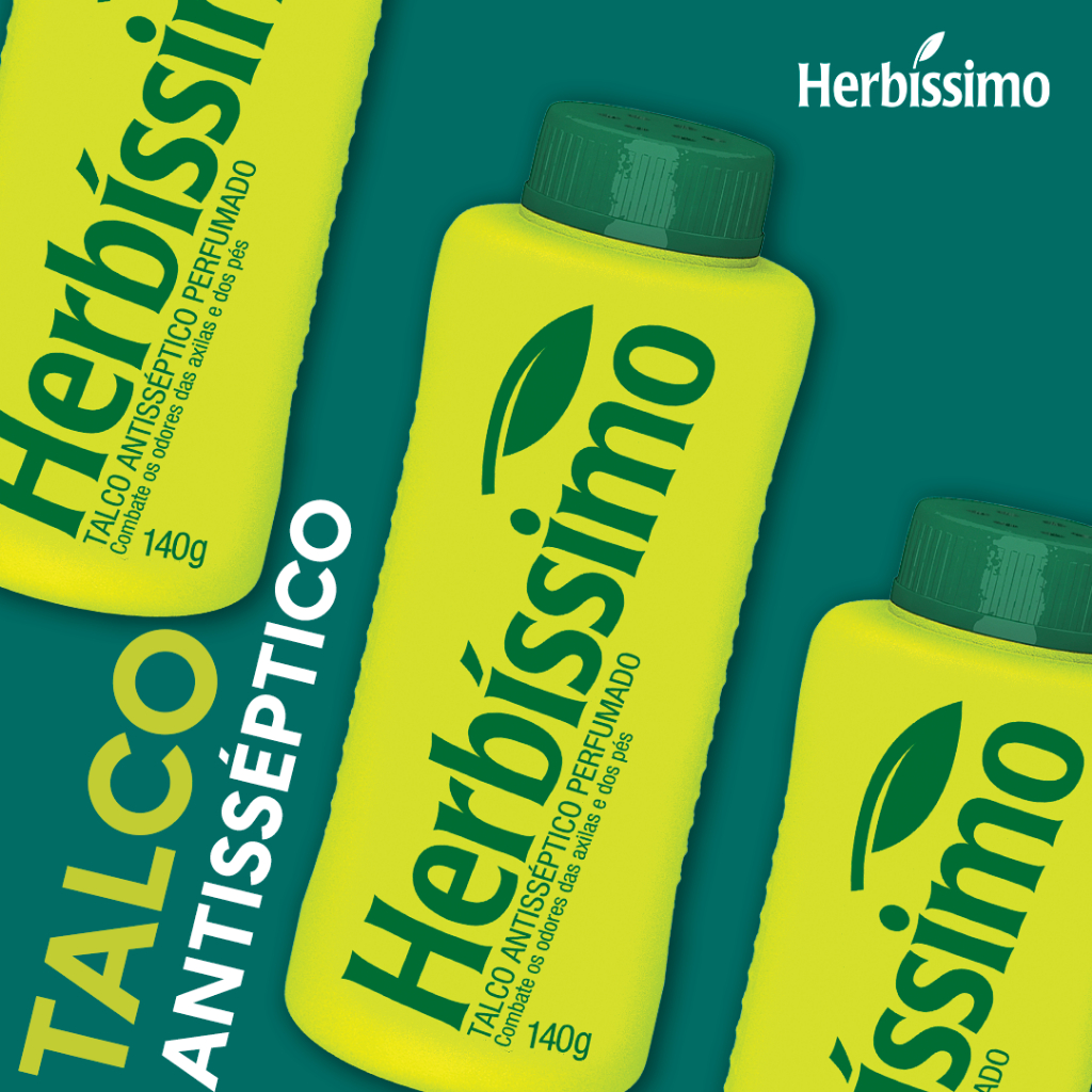 Detalhes do Talco Antisséptico Herbíssimo Perfumado 80G