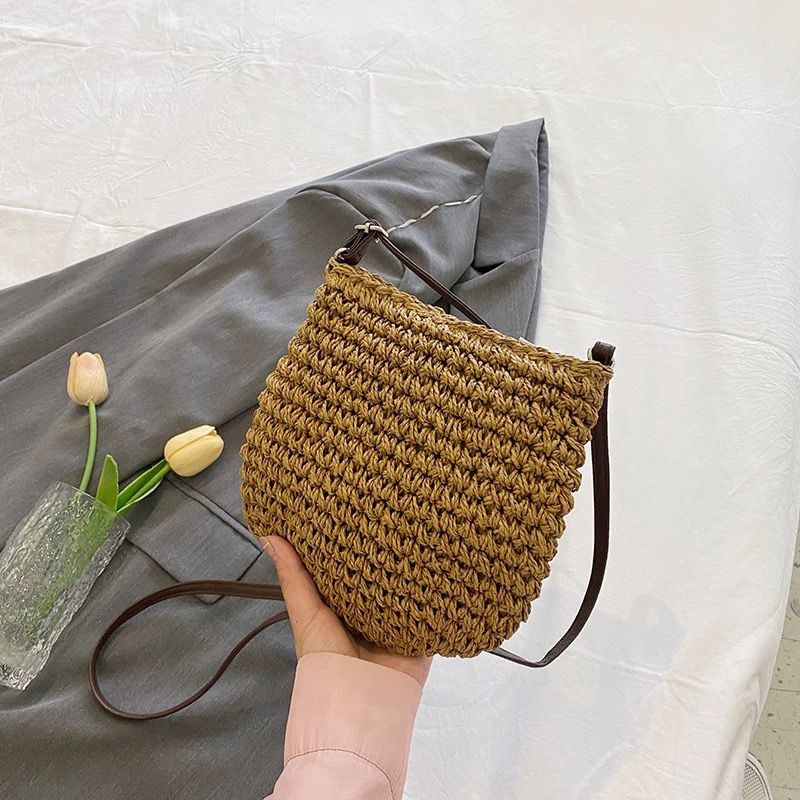 Bolsa de Palha  Praia Saco  verão Com Alça Transversal Casual e Simples em Oferta na Shopee