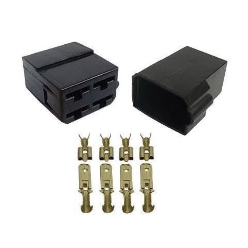 1 Kit Conector 2Vias, 4Vias,6vias Com Terminais Engate Rápido