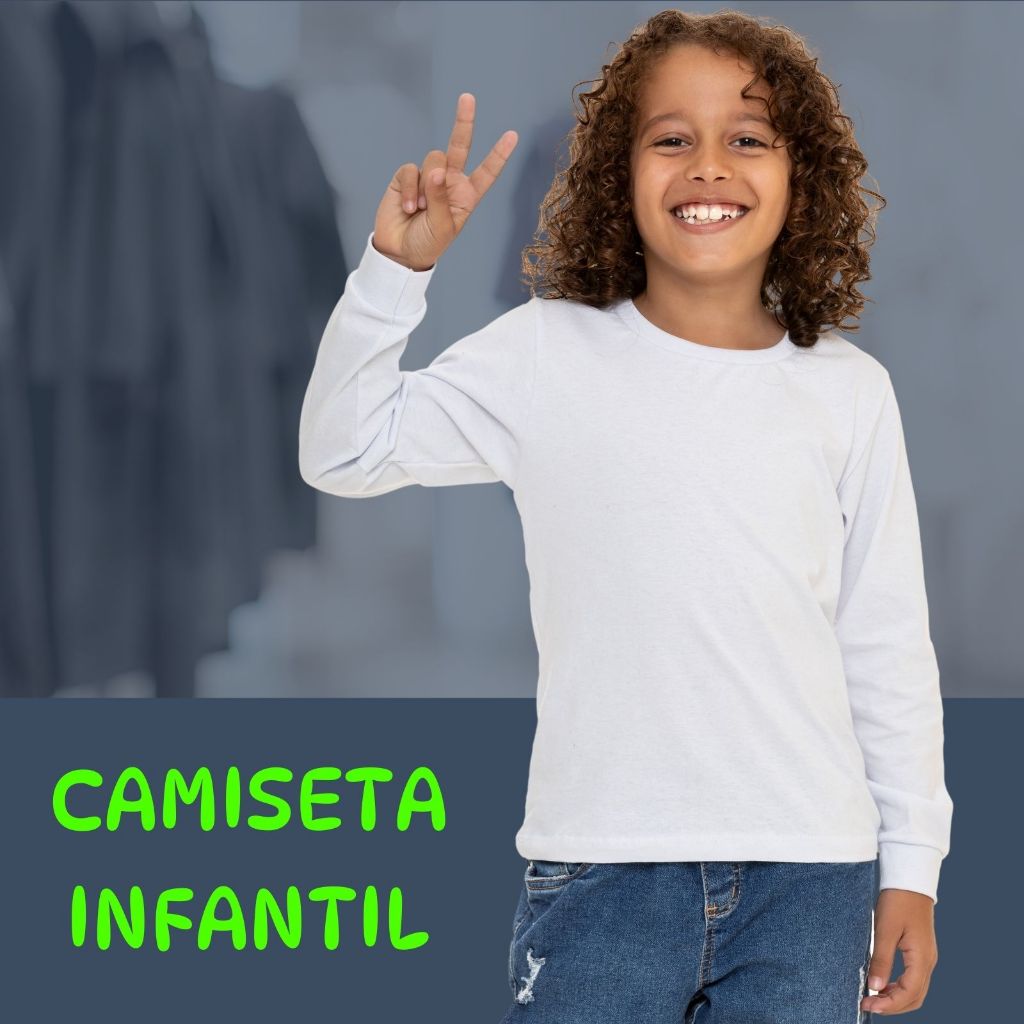 Blusa Infantil Inverno Menino Manga Longa Branca 3020-C1