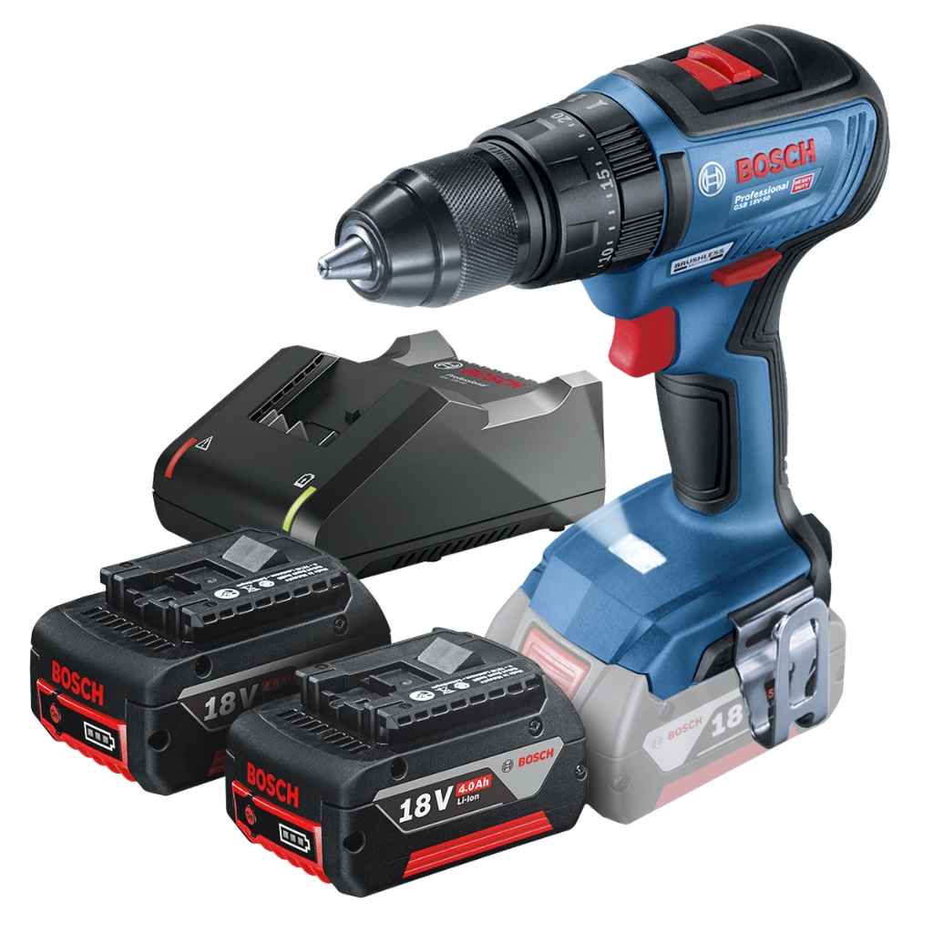 Furadeira de Impacto GSB 18V-50 Bosch Parafusadeira + Bateria em Oferta na Shopee