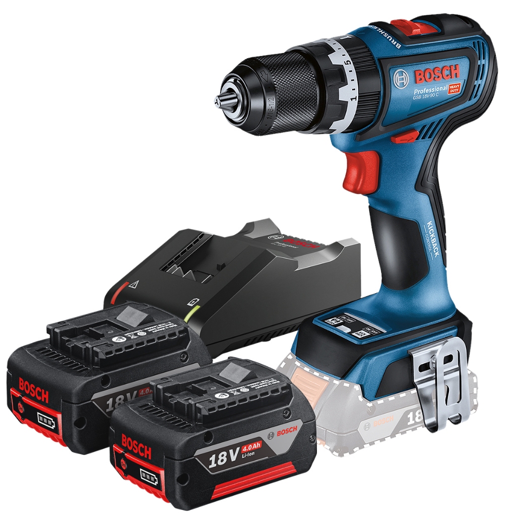 Furadeira de Impacto GSB 18V-90C Bosch Parafusadeira + Bateria em Oferta na Shopee
