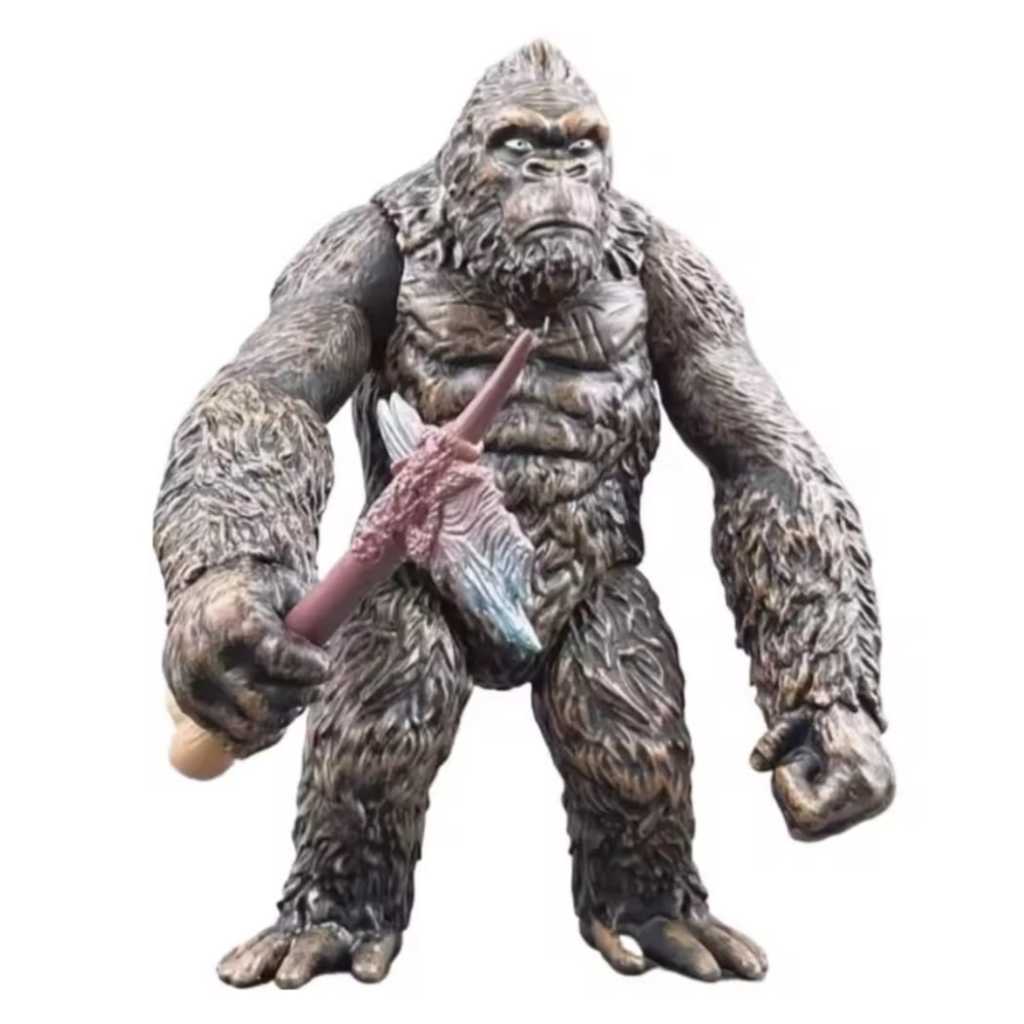 Boneco King Kong Gorila Com Machado Godzilla Figure Macaco Rei Kong Godzila Vs King Kong Articulado Monstro